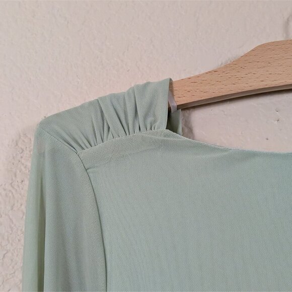 Here Comes the Sun Lustre Open Back Mesh Maxi Dress sz 10 Saige Green Fairy - Picture 6 of 11